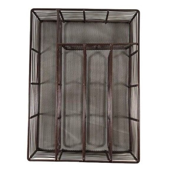 Bronze Mesh Kitchen Cabinet Drawer Cutlery Tray Utensil Storage Drawer Organizer - Picture 1 of 10